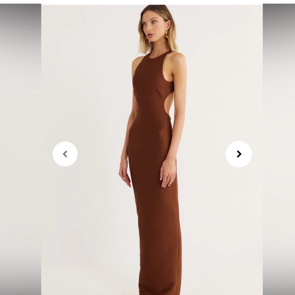 Elegant Brown Maxi Dress
